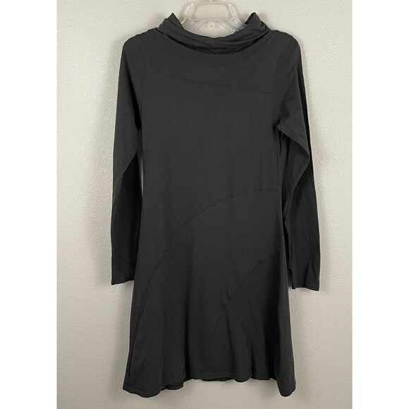Horny Toad Womens Small Gray Cowl Neck Long Sleeve Lightweight Dress - Picture 1 of 4